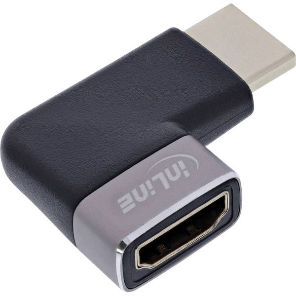 InLine HDMI adapter | haaks/rechts | HDMI2.1 (8K 60Hz + HDR) | aluminium