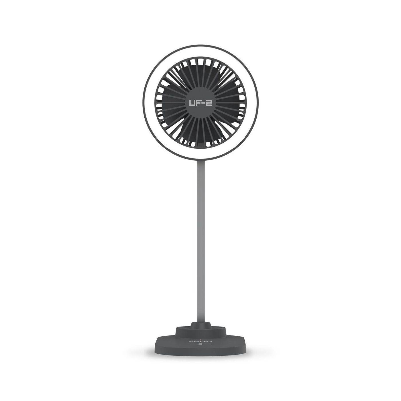 Veho Veho UF-2 3-in-1 USB-bureauventilator, smartphoneoplader en LED-lamp-0