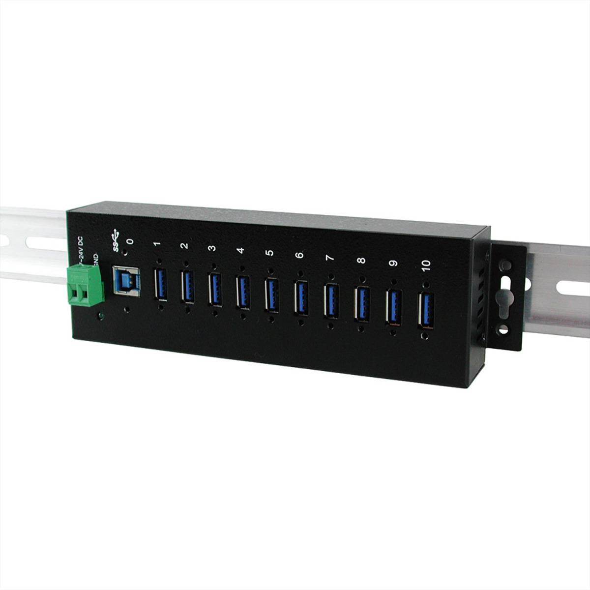 EXSYS EX-1110HMVS 10-poorts USB 3.2 Gen1 HUB 15KV ESD Surge Protection Metalen behuizing-0