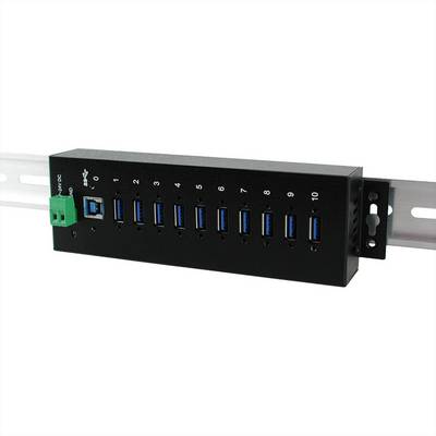 EXSYS EX-1110HMVS 10-poorts USB 3.2 Gen1 HUB 15KV ESD Surge Protection Metalen behuizing-0