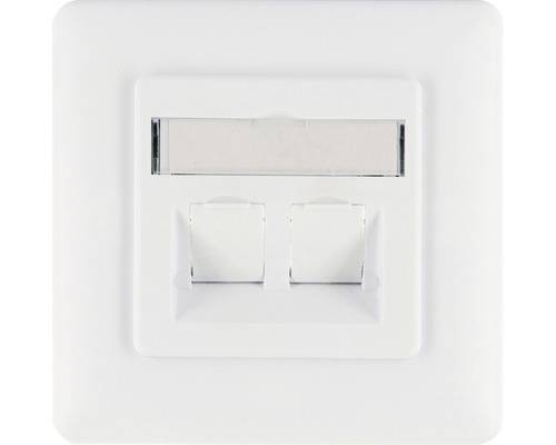 Schwaiger aansluitdoos 2x Keystone wit-0