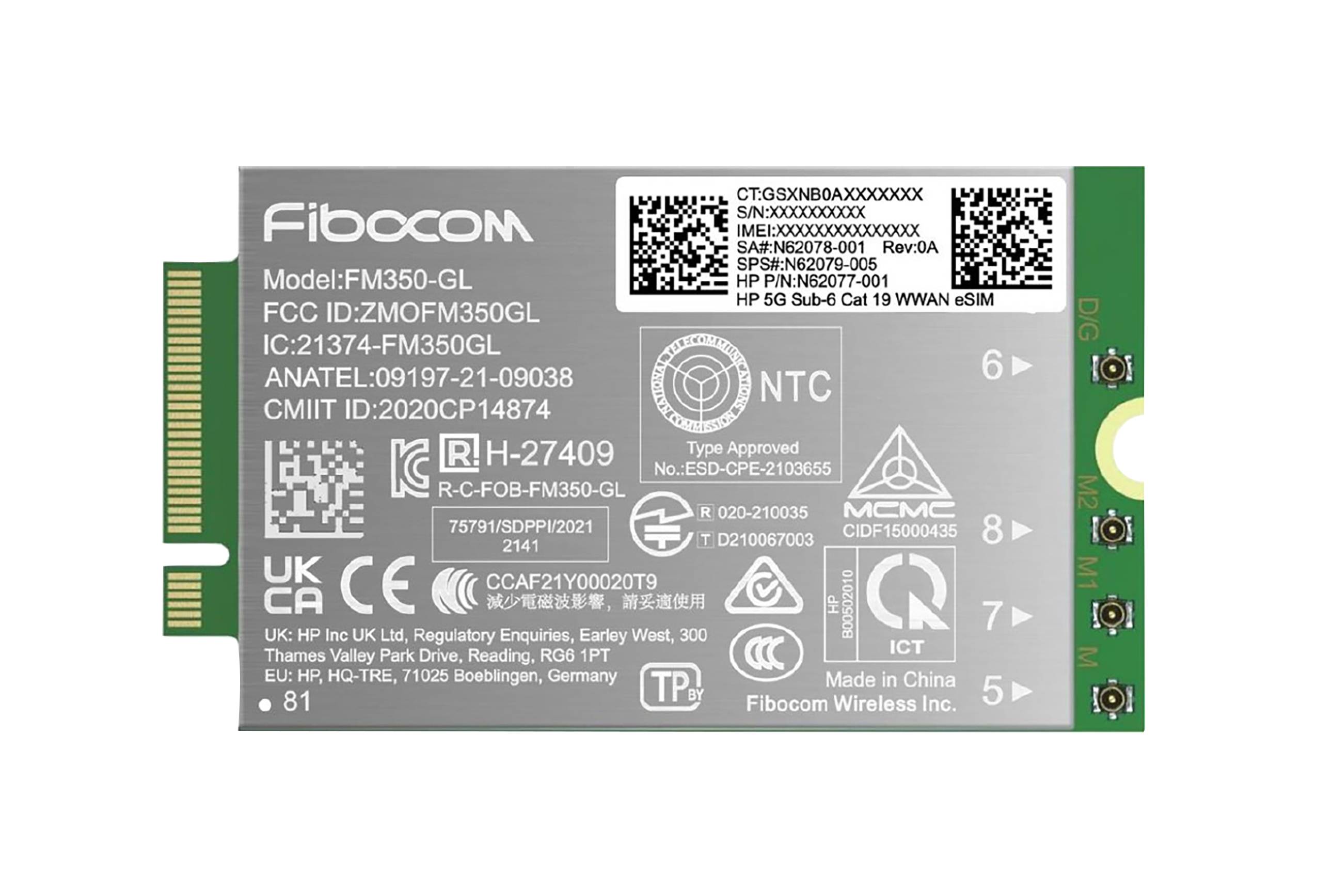 HP 5G Sub-6 Cat 19 WWAN - AM5R4AA-0