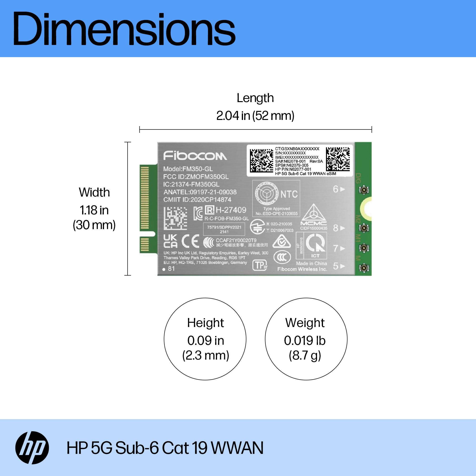 HP 5G Sub-6 Cat 19 WWAN - AM5R4AA-2