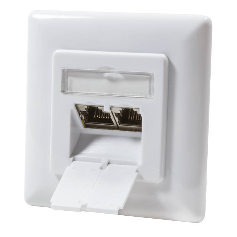 Danicom - CAT6 UTP / STP inbouwdoos, wit-0