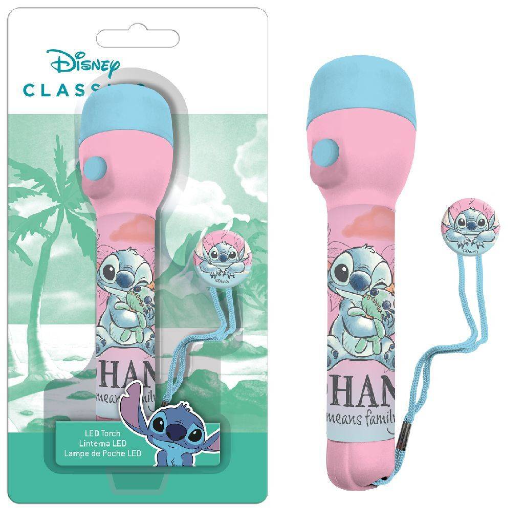 Disney Stitch Zaklamp 16 cm Blauw/Roze-0