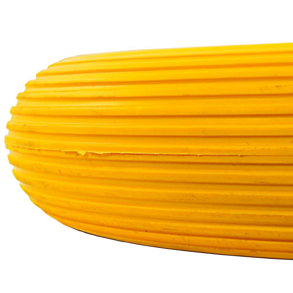 vidaXL - Kruiwagenwiel - met - as - 4,00-8 - 390 - mm - massief - PU-4