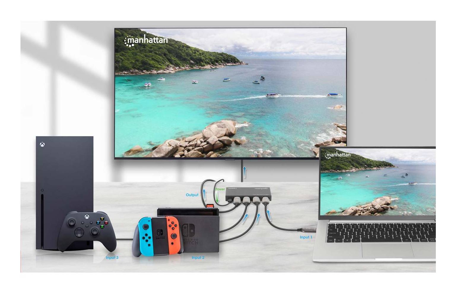 MANHATTAN 4K 60Hz 3-poorts HDMI-schakelaar-4