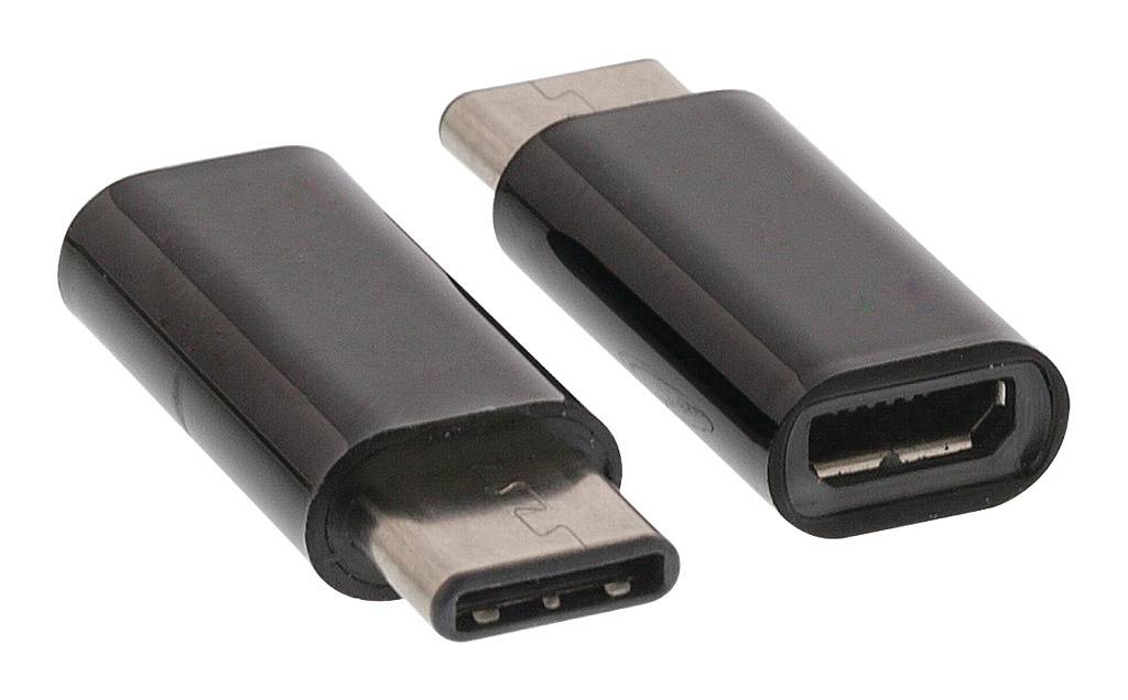 Valueline VLCP60910B Usb 2.0-adapter Usb-c Male - Usb Micro-b Female Zwart-1