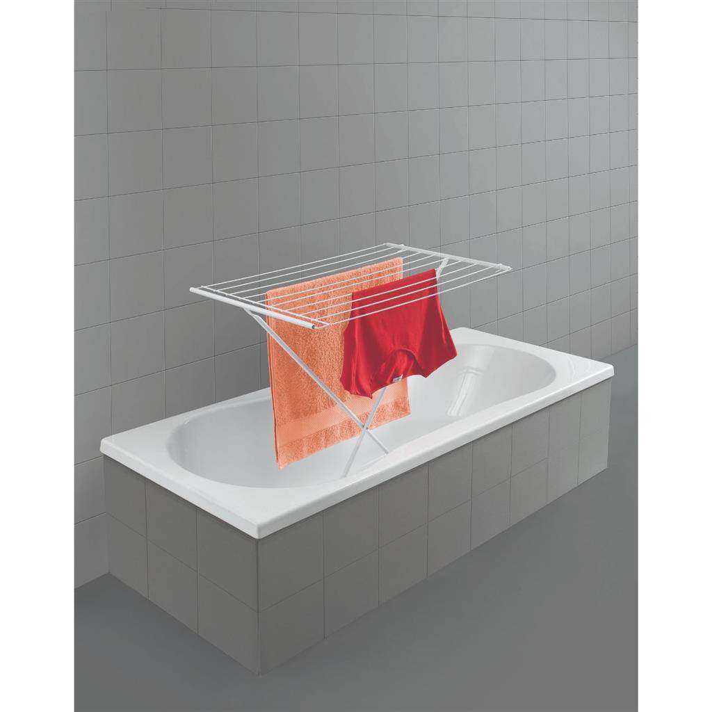 Tomado Metaltex Opvouwbaar Staand Droogrek Como 8M Wit-2