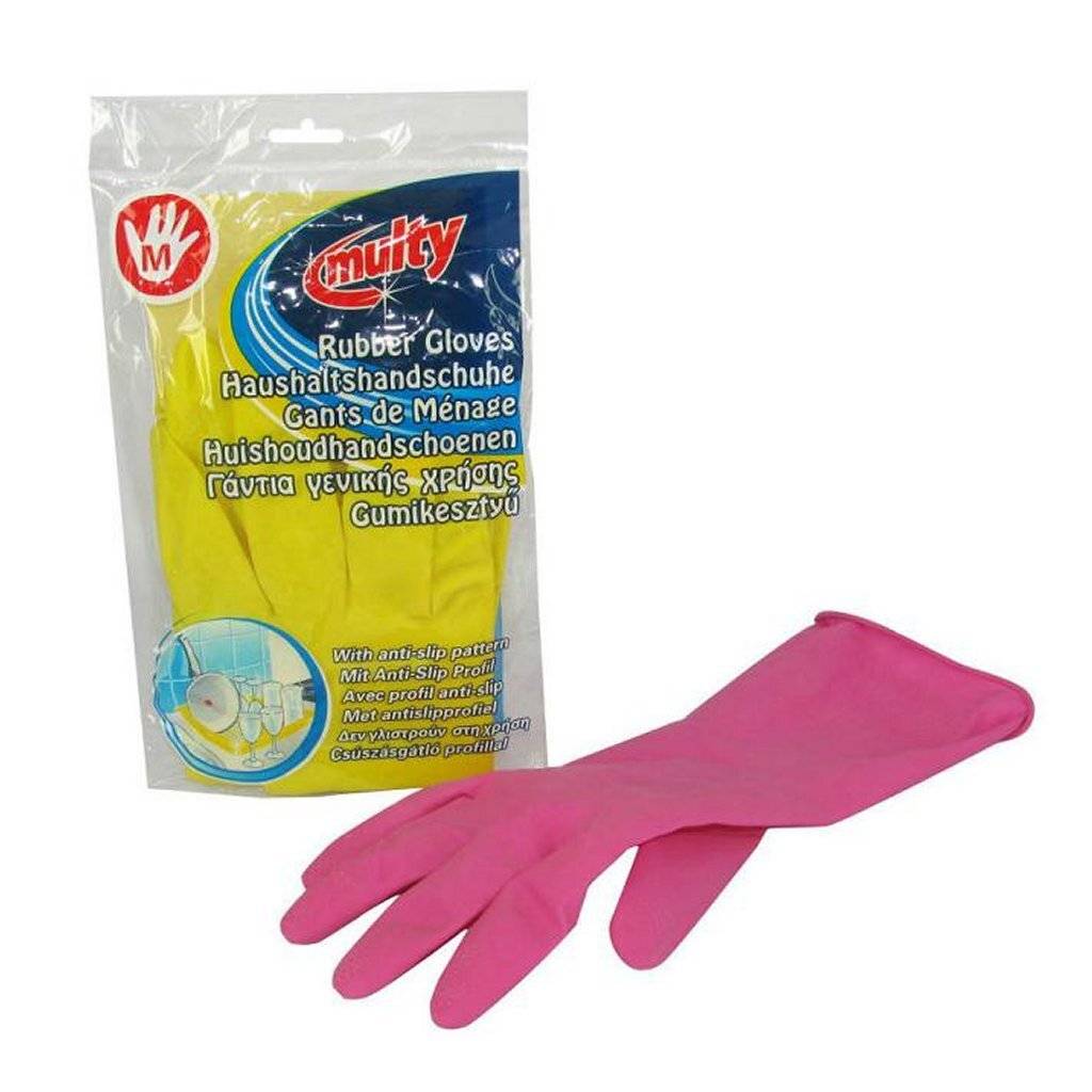Multy Rubberen Huishoudhandschoenen M Geel-0