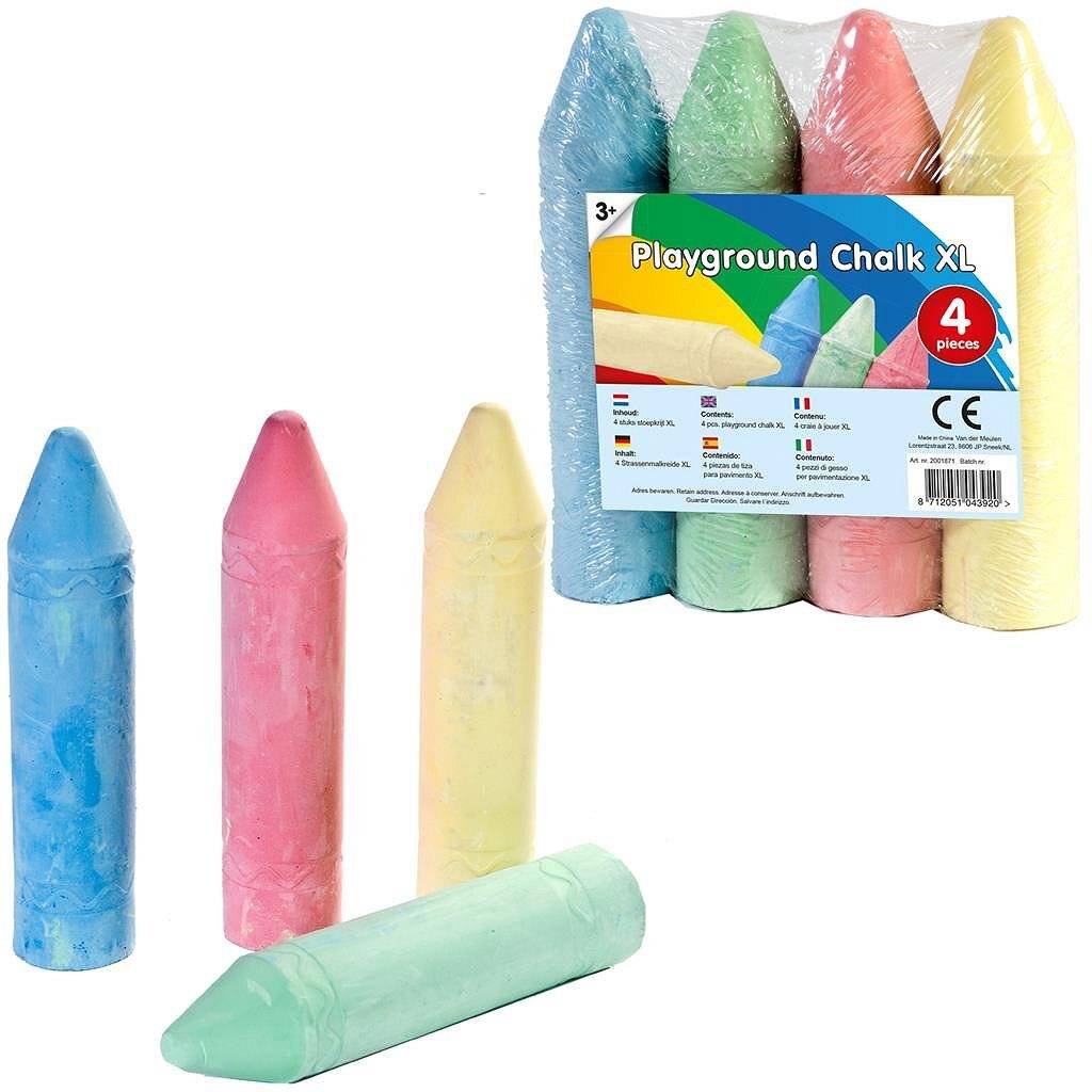 Clown Super Stoepkrijt 4 Stuks-0