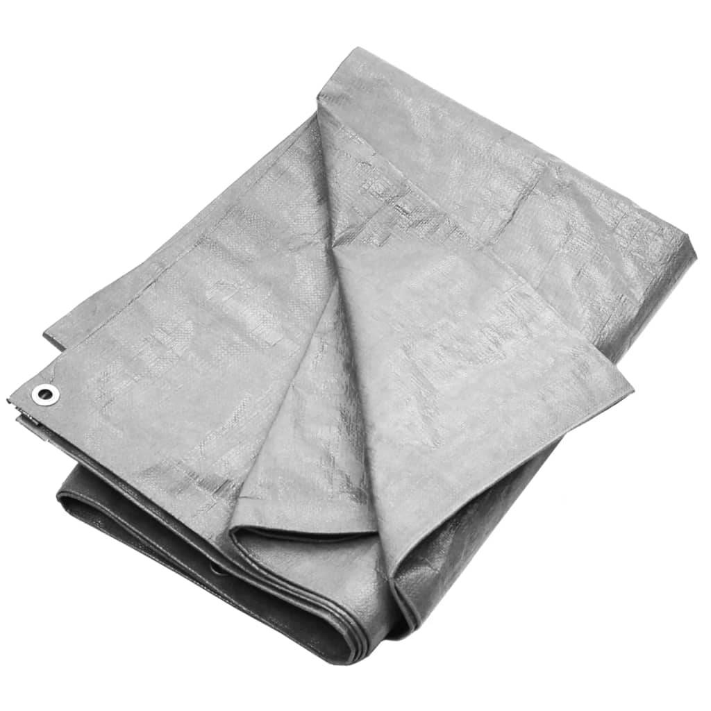 vidaXL - Dekzeil - 180 - g/m² - 4x6 - m - HDPE - grijs-4