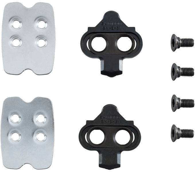 Schoenplaatjes Shimano SM-SH51 SPD met achterplaat (eenzijdig uitklikbaar)-0