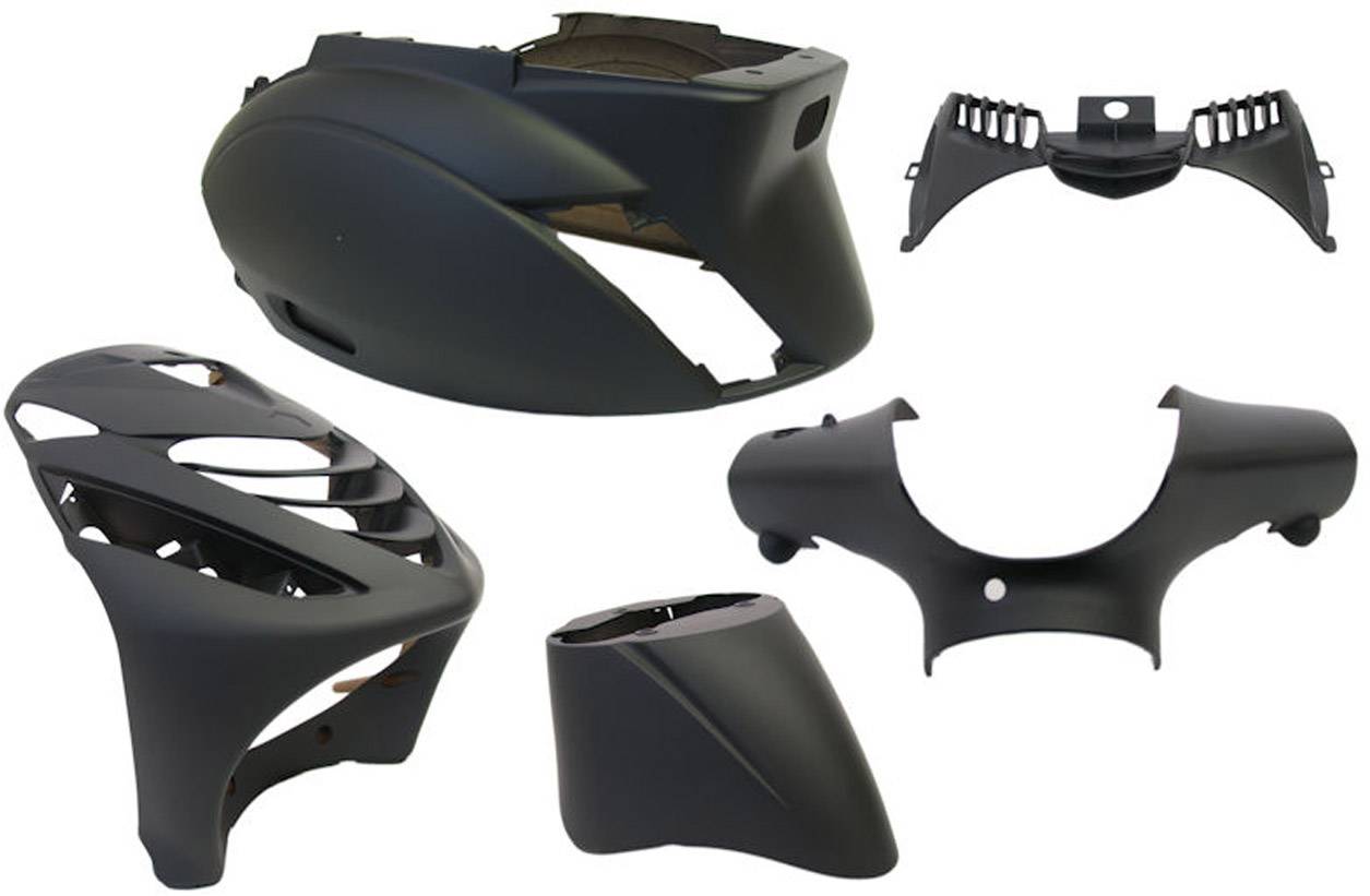Plaatset 5-delig Edge voor Piaggio Zip-SP vanaf bouwjaar 2000 - mat zwart-0