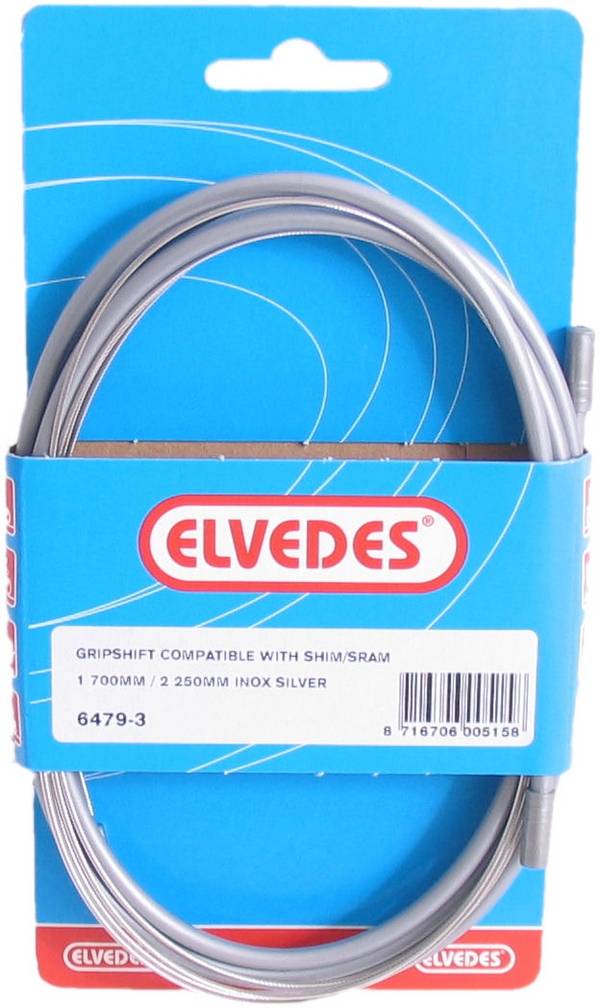 Versnellingskabelset 3-speed Elvedes Nexus 1700 / 2250 mm RVS - zilver (op kaart)