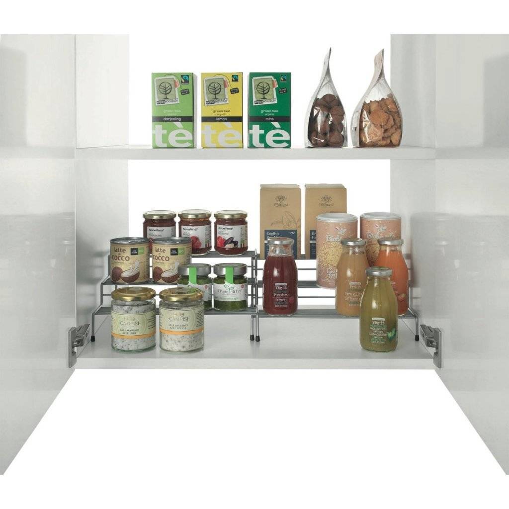 Metaltex Smart Kitchen 2-delig Schuifbaar Kruidenrek 28/55x23x13 cm Zilver-1