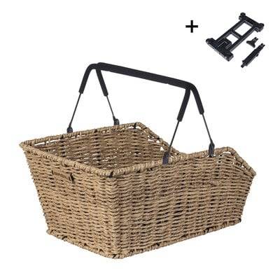 BASIL Rieten fietsmand Cento Rattan Look MIK 40 x 25 x 12 cm - seagrass-0