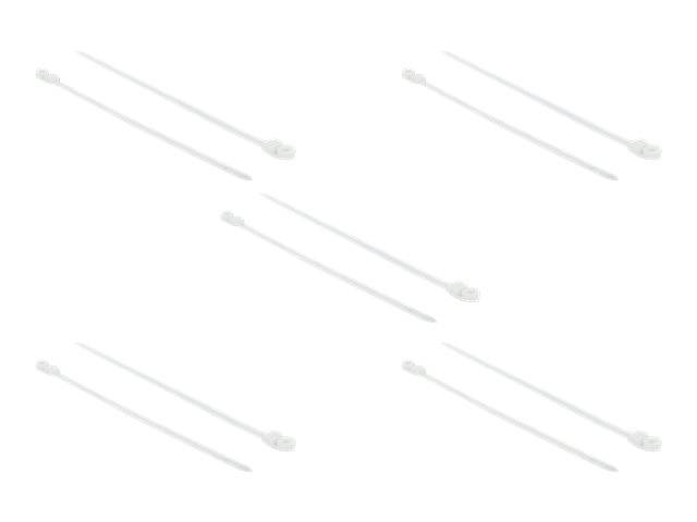 Tie-wraps met montagegat | 300 x 7,6mm | transparant | 10 stuks-0