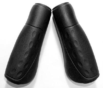 Handvatpaar Westphal #436 Ellipsis Softgrip 122/122mm/ø23mm - zwart-0
