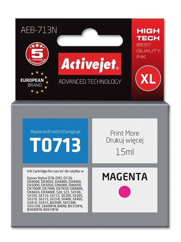 Activejet AEB-713N inkt (vervanging voor Epson T0713, T0893, T1003; Supreme; 15 ml; magenta)-0