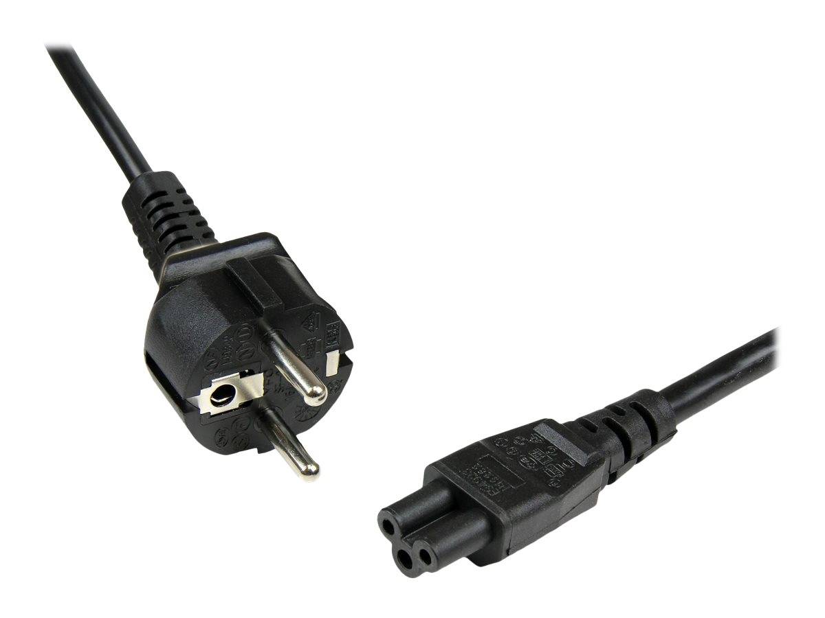 StarTech.com 1 m standaard laptopvoedingskabel - Schuko CEE7 naar IEC320 C5 Shamrock / Mickey Mouse-voedingskabel-4