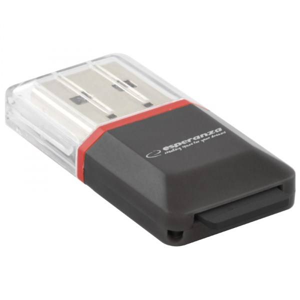 Esperanza EA134K kaartlezer Zwart, Zilver, Transparant USB 2.0-0