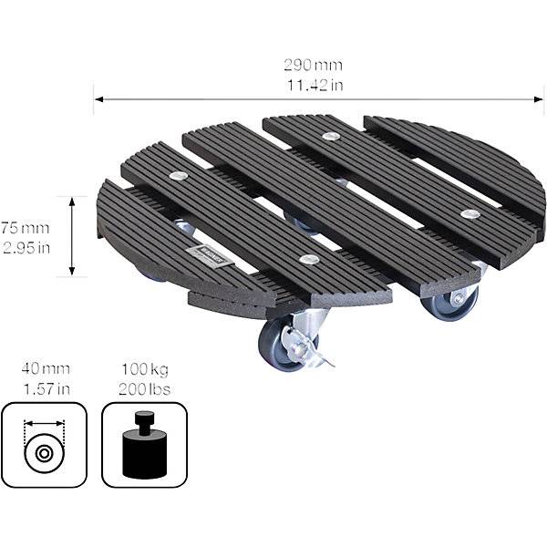 WAGNER Multi Roller WPC Anth100 - Apparatuurroller - 100 kg Rond (20052501)-1