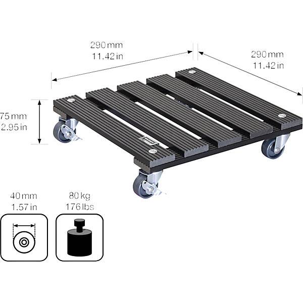 WAGNER Multi Roller WPC Antraciet - 80 kg Capaciteit - Vierkant-1