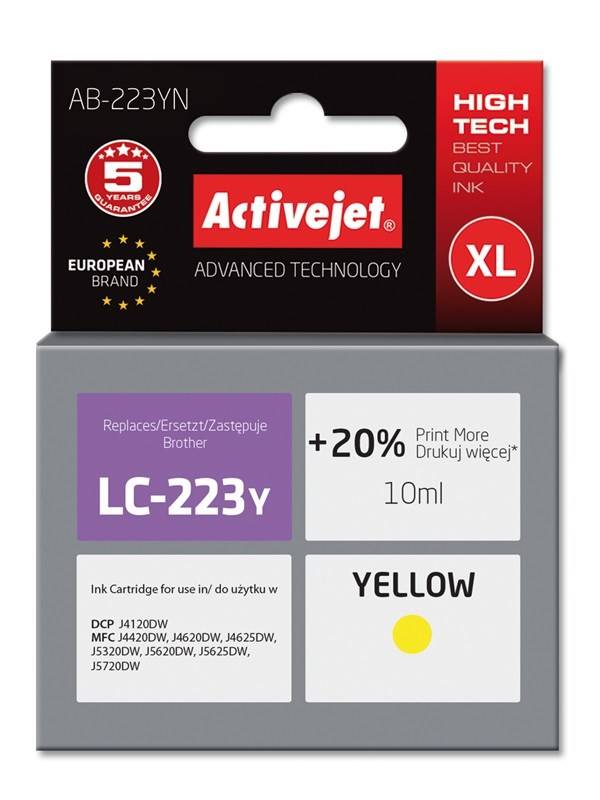 ACJ Activejet AB-223YN inkt (Brother LC223Y vervanging; Supreme; 10 ml; geel)