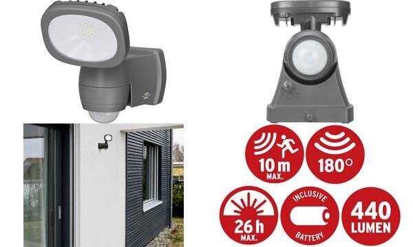 Brennenstuhl batterij LED-spot LUFOS 400 440lm PIR IP44-4