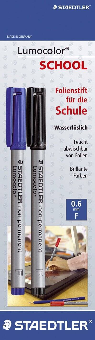 STAEDTLER folie stift Lumocolor F nonperm 2st-1