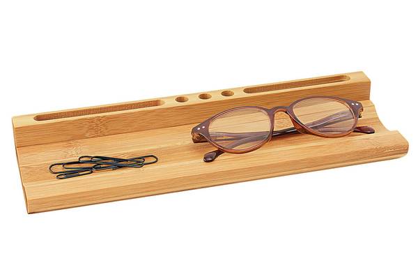 WEDO Bamboe Pennenbakje met Houder voor Mobiele Telefoon