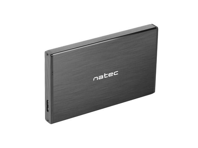 NATEC RHINO GO USB 3.0-behuizing voor 2,5'' SATA HDD/SSD, zwart aluminium-0