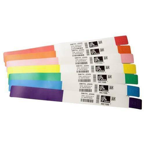 Zebra Z-Band Fun 10012712-5 Multifunctioneel label - 25,40 mm Breedte x 254 mm Lengte - Permanent Zelfklevend - Direct t-0
