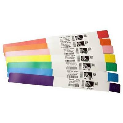 Zebra Z-Band Fun 10012712-5 Multifunctioneel label - 25,40 mm Breedte x 254 mm Lengte - Permanent Zelfklevend - Direct t-0