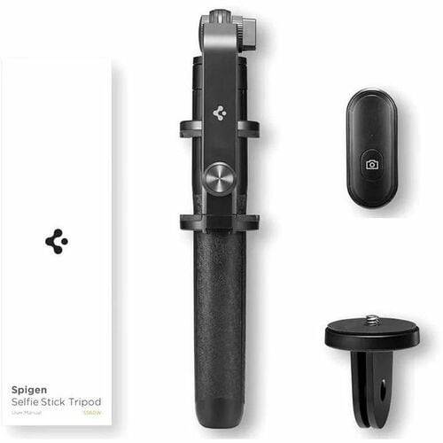 Spigen Statief/selfiestick - Aluminium, Rubber - Zwart-1