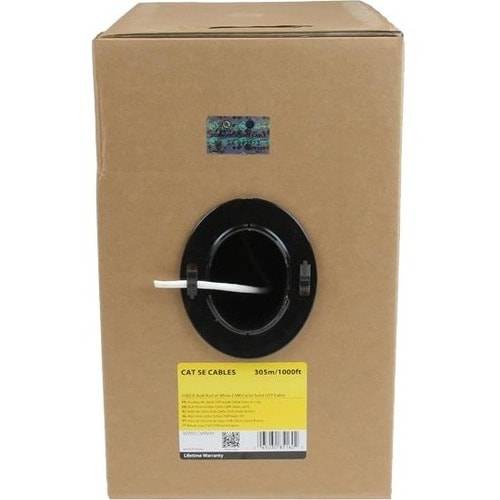 StarTech.com Bulkrol Cat 5e Ethernet kabel - CMR geclassificeerd -304,8 m - massief - wit - Cable for Network-device - E-1