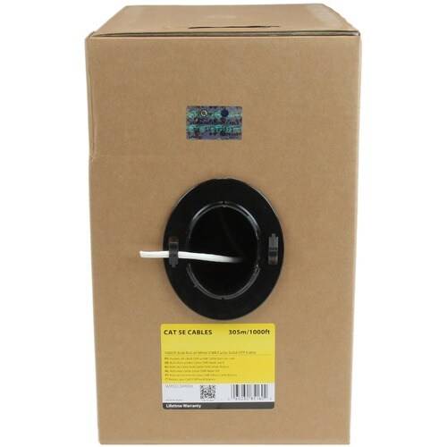 StarTech.com Bulkrol Cat 5e Ethernet kabel - CMR geclassificeerd -304,8 m - massief - wit - Cable for Network-device - E-2
