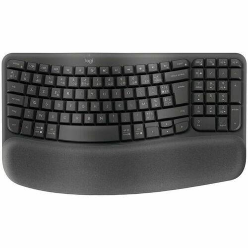 Logitech Wave Keys Toetsenbord - Draadloos Verbinding - USB Interface - Belgisch - AZERTY indeling - Grafiet - Bluetooth-1