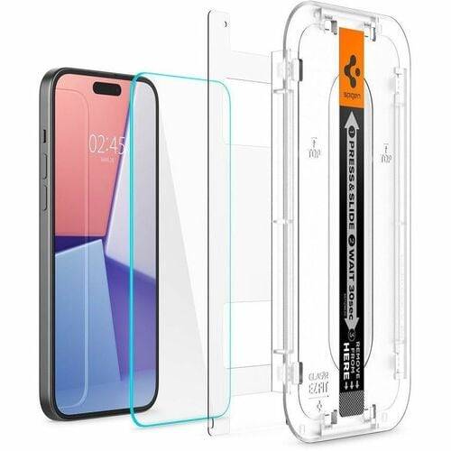 Spigen EZ FIT GLAS.tR 9H Gehard glas Schermbescherming voor Apple iPhone 15 Plus - Transparant - 1 Pak - Voor 17 cm (6,7-0