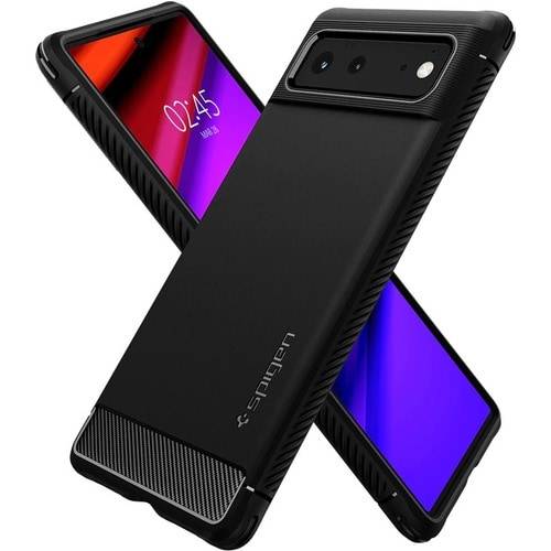 Spigen Rugged Armor Robuust Case voor Google Pixel 6 Smartphone - Mat zwart - Matte - Valbestendig - Thermoplastisch pol-0