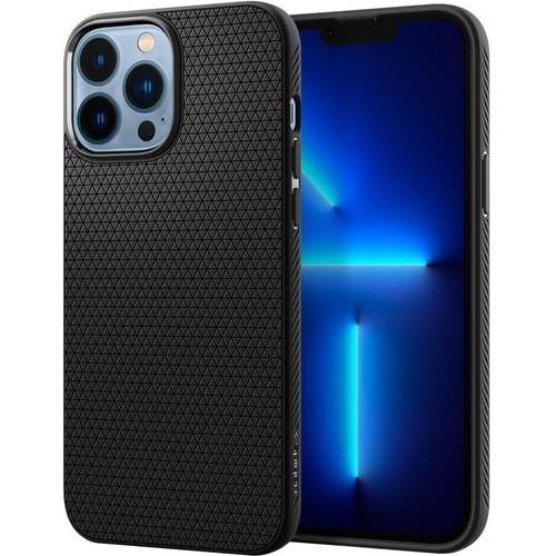 Spigen Liquid Air Case voor Apple iPhone 13 Pro Smartphone - Mat zwart - Matte - Schokabsorberend, Valbestendig, Vingera-0