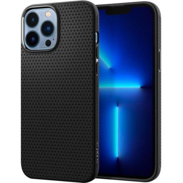 Spigen Liquid Air Case voor Apple iPhone 13 Pro Smartphone - Mat zwart - Matte - Schokabsorberend, Valbestendig, Vingera