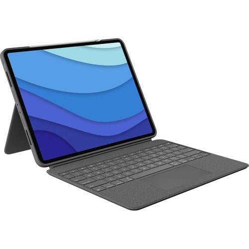 Logitech Combo Touch Toetsenbord/hoes voor 32,8 cm (12,9") Apple, Logitech iPad Pro (5e generatie) Tablet-pc - Grijs - K-0