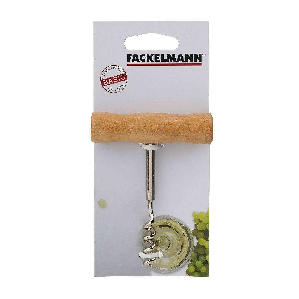 Fackelmann Basic Kurkentrekker 10.5 cm Hout/Chroom-1