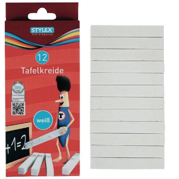 Stylex Bordkrijt Wit 10stuks-0