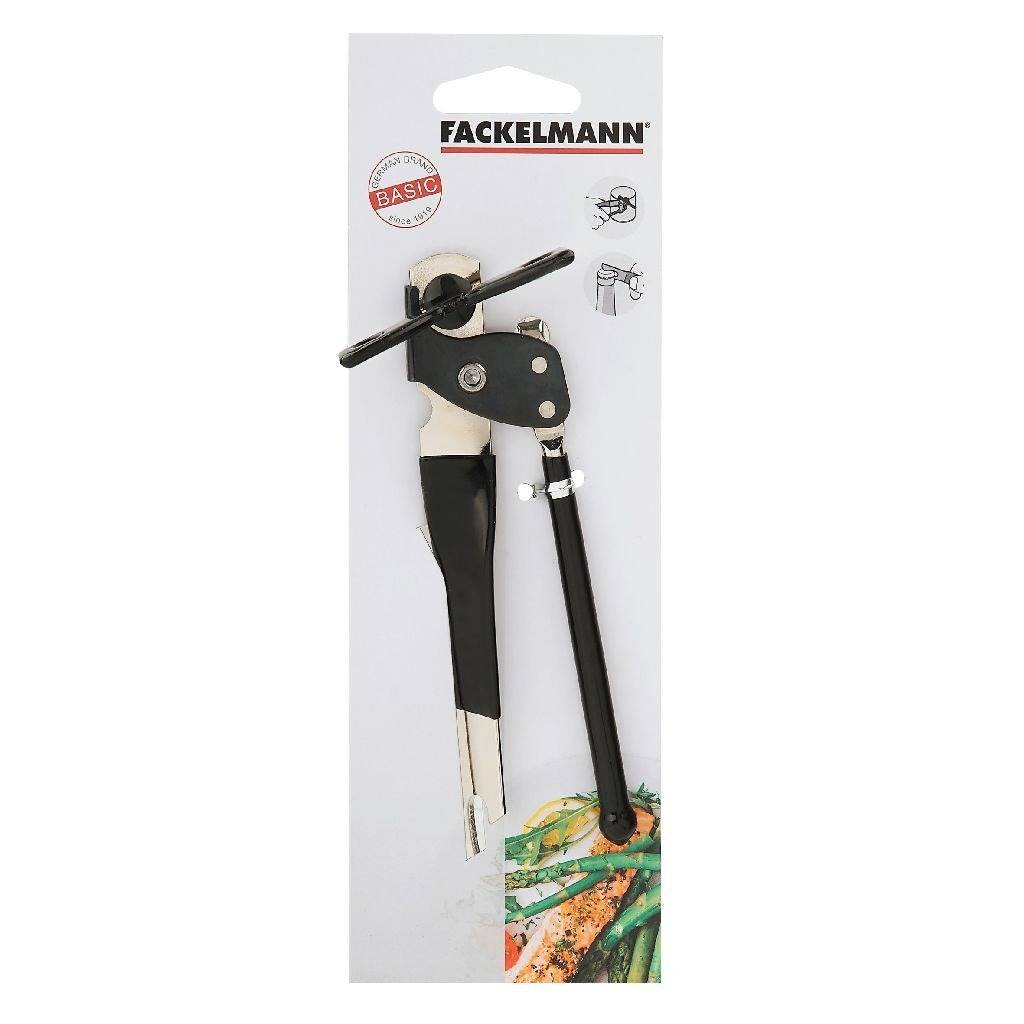Fackelmann Basic Blik- en Flesopener 15 cm Zilver/Zwart-1