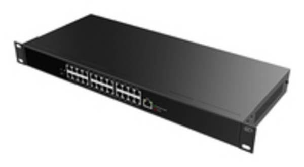 Fanvil PN24 netwerkswitch, onbeheerd, Fast Ethernet (10/100), zwart.