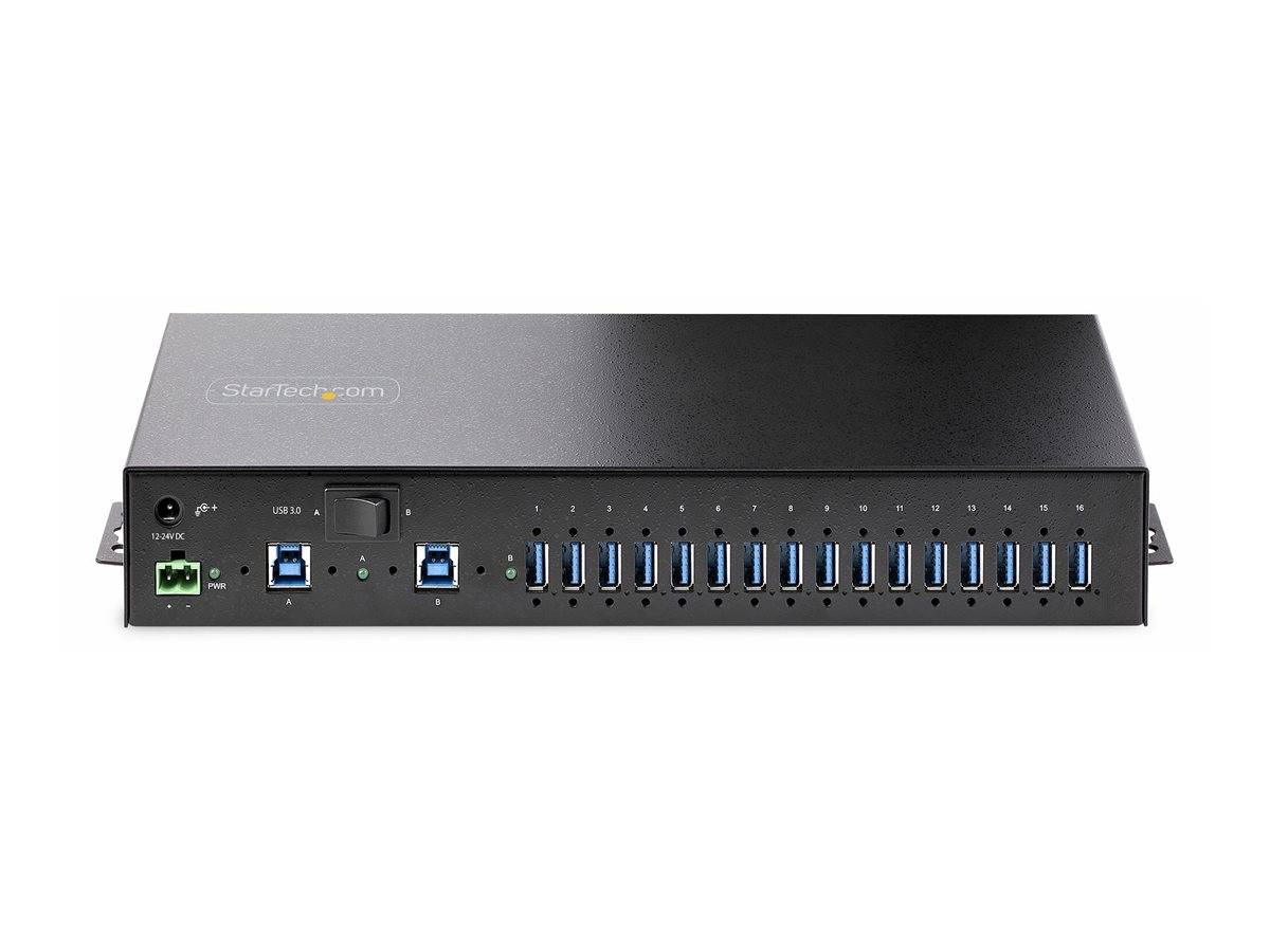 StarTech 16-poorts industriële USB 5 Gbps-hub met voedingsadapter, metalen behuizing, monteerbaar, ESD-bescherming-4