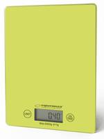 Esperanza EKS002G keukenweegschaal, elektronische keukenweegschaal, groen/geel, rechthoekig model voor op het aanrecht.-0